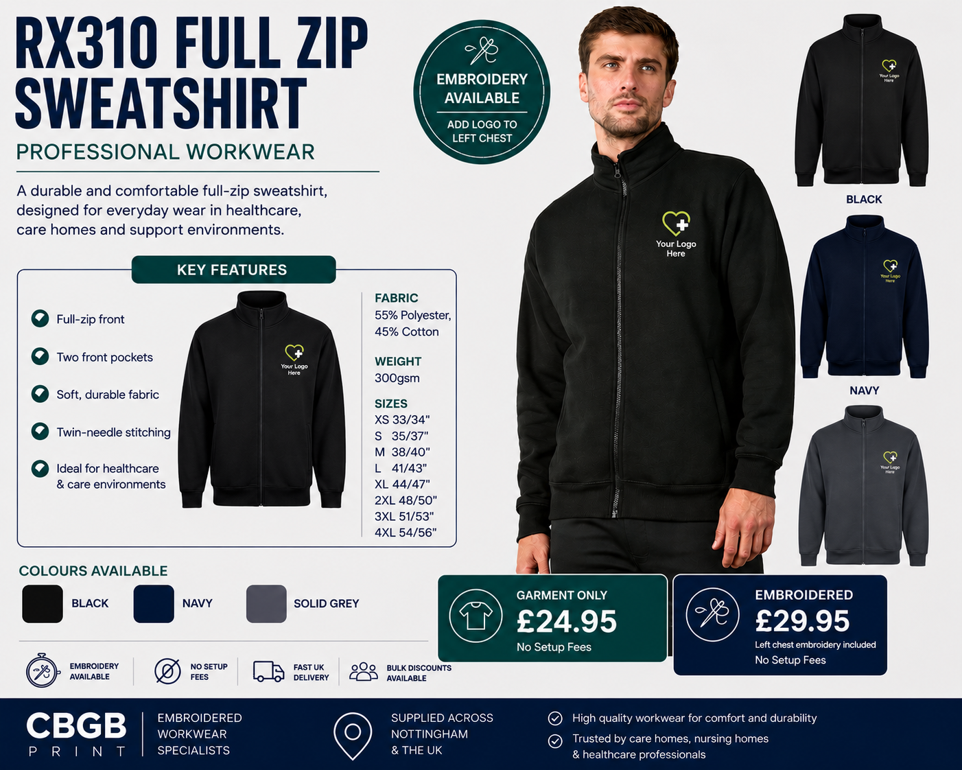 RX310 Full Zip Sweatshirt
