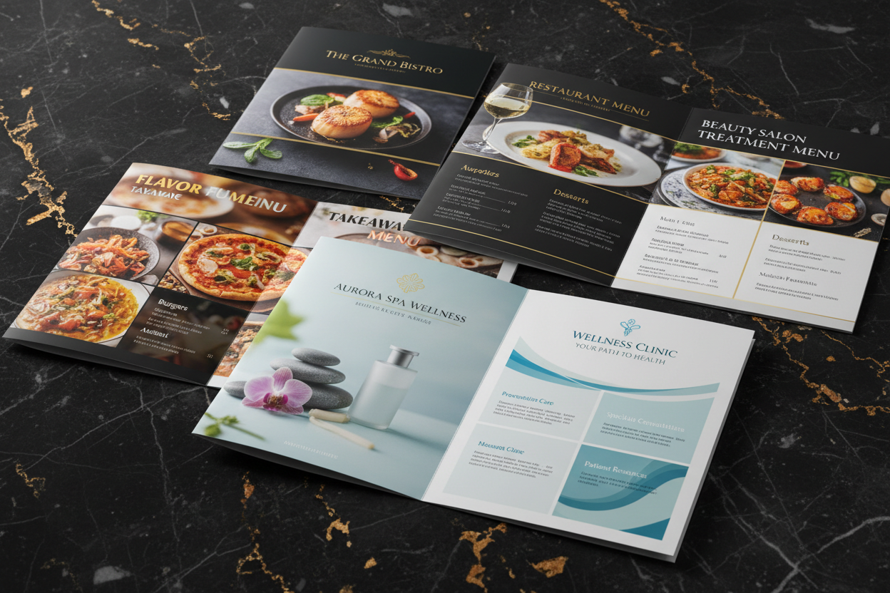 A5 Folded Leaflets - Industry Examples