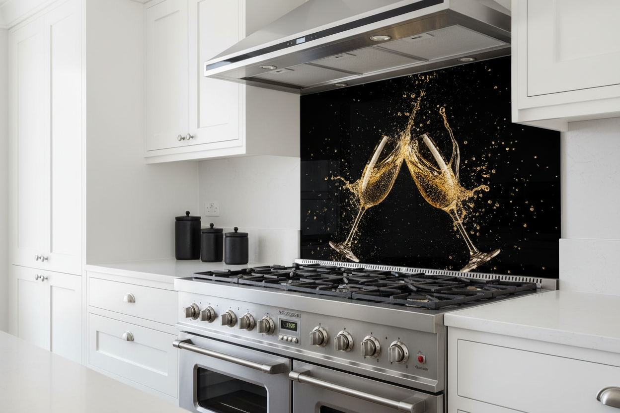 Champagne Flutes Splashback