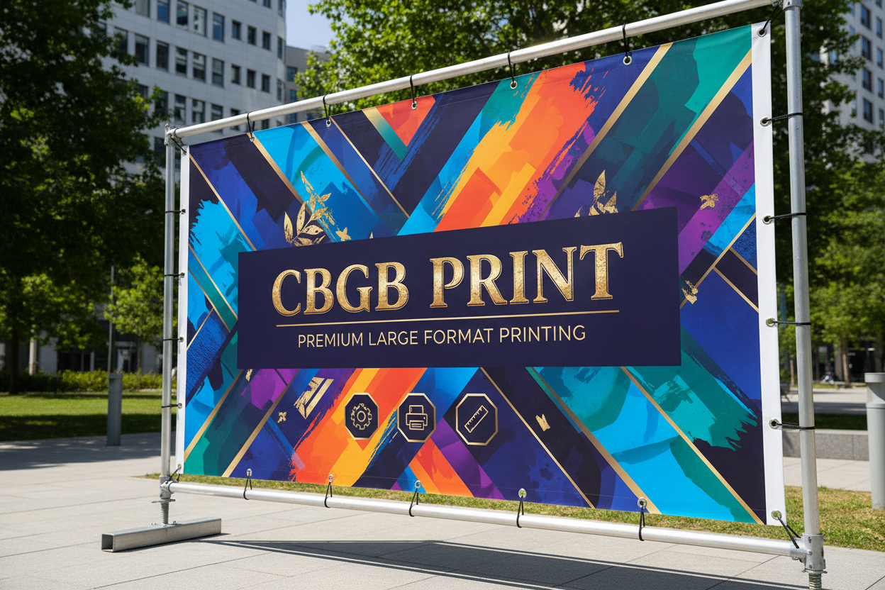 Colorful Outdoor Banner - CBGB Print