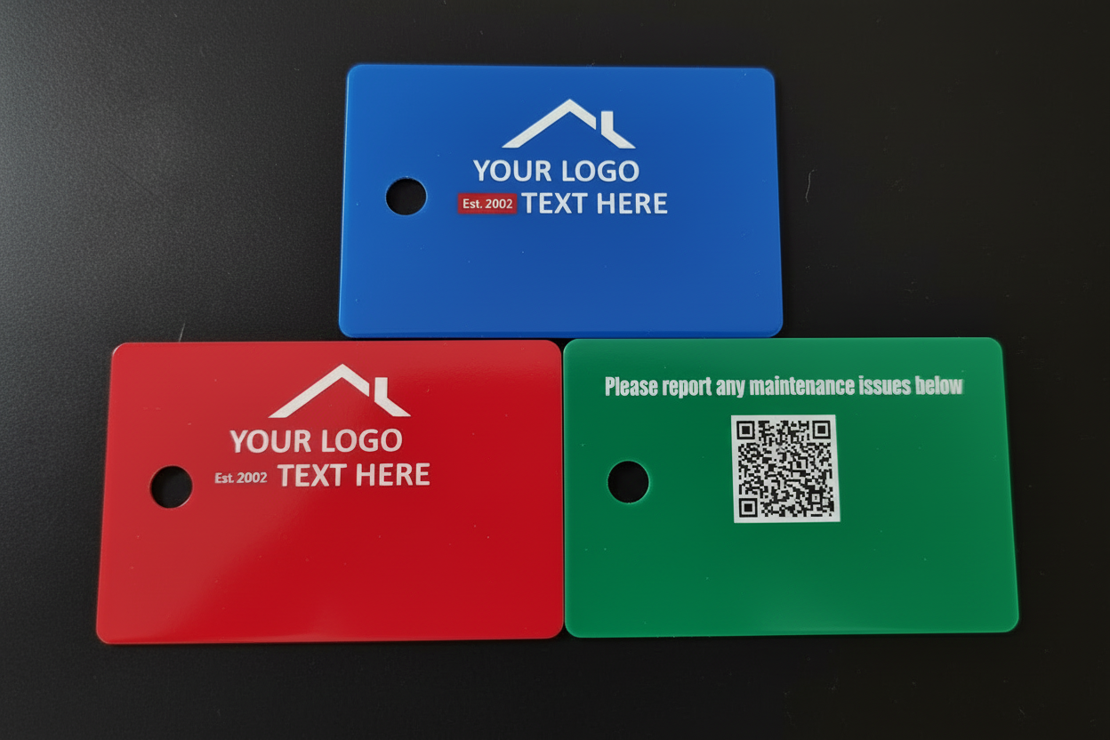 Colourful Key Tags No Signature Strip