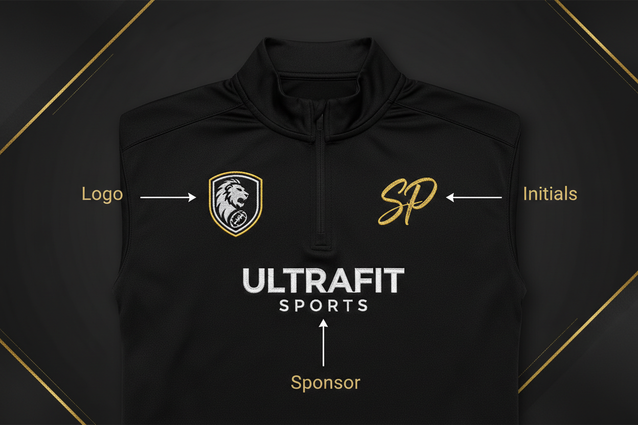 Custom branding placement mockup