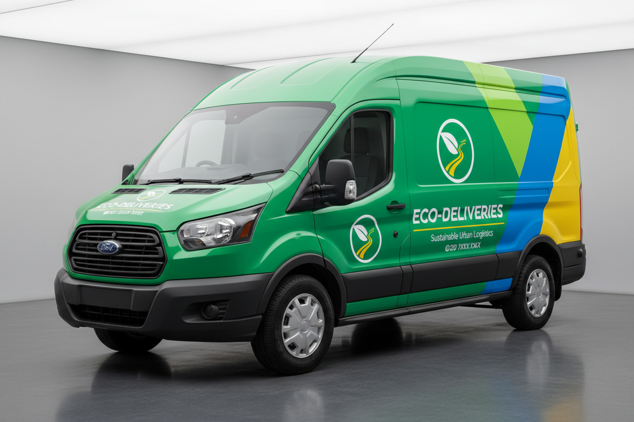 Ford Transit van with full vehicle wrap