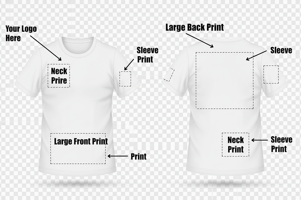 T-shirt customization placement guide