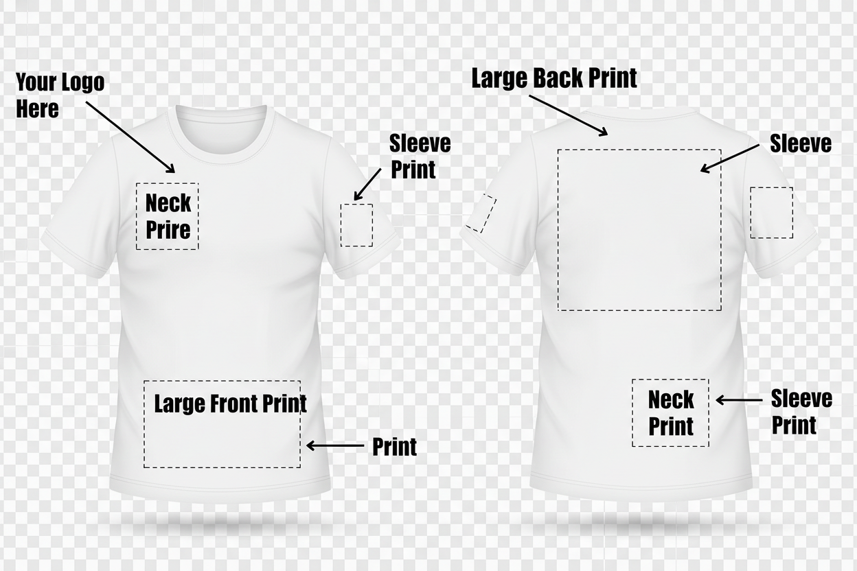 T-shirt customization placement guide